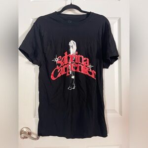Black Sabrina Carpenter Graphic T-Shirt 100% Cotton Large